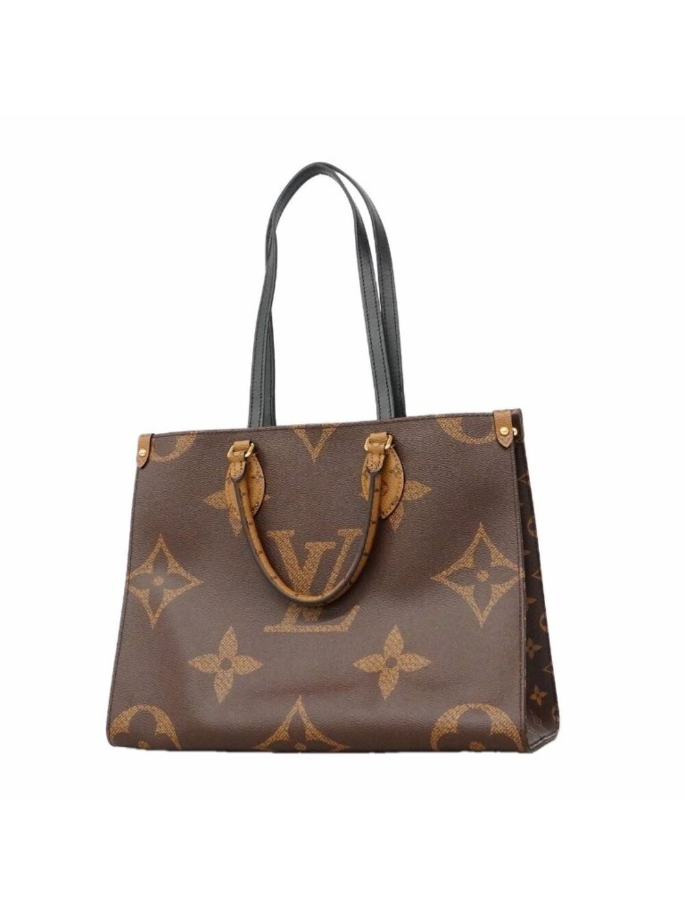 Louis Vuitton Tote Bag Monogram Giant Reverse On The Go MM Brown 2-Way